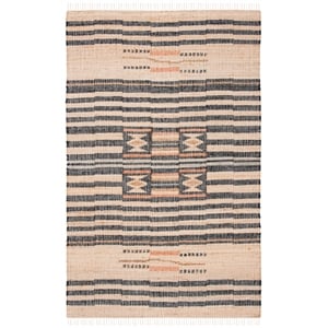 Safavieh Kilim 2'-0&quot x 3'-0&quot Jute and Cotton Flat Weave Rug in Natural / Black