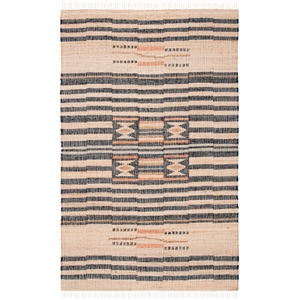 Safavieh Kilim 2'-3&quot x 5'-0&quot Jute and Cotton Flat Weave Rug in Natural / Black