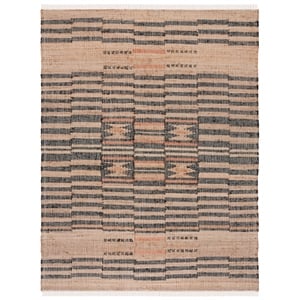 Safavieh Kilim 6'-0&quot x 8'-0&quot Jute and Cotton Flat Weave Rug in Natural / Black