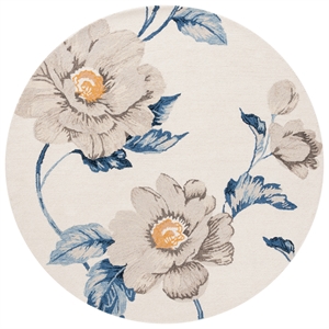 Safavieh Jardin 6'-0&quot x 6'-0&quot Wool  Hand Tufted Rug in Ivory / Gray