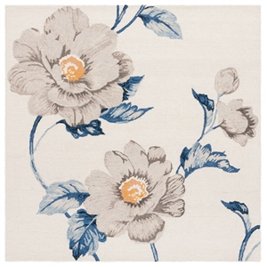 Safavieh Jardin 6'-0&quot x 6'-0&quot Wool  Hand Tufted Rug in Ivory / Gray