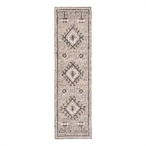 Safavieh Kilim 2'-3&quot x 7'-0&quot Jute Flat Weave Rug in Gray / Black