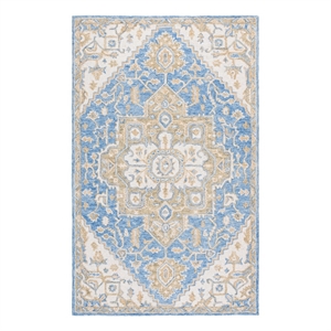 Safavieh Metro 5'-0&quot x 8'-0&quot Wool and Cotton Hand Tufted Rug in Blue / Beige