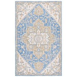 Safavieh Metro 6'-0&quot x 9'-0&quot Wool and Cotton Hand Tufted Rug in Blue / Beige