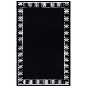 Safavieh Metro 9'-0&quot x 12'-0&quot Wool and Cotton Hand Tufted Rug in Charcoal /Ivory