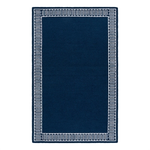 Safavieh Metro 4'-0&quot x 6'-0&quot Wool and Cotton Hand Tufted Rug in Blue / Ivory