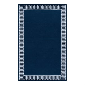 Safavieh Metro 5'-0&quot x 8'-0&quot Wool and Cotton Hand Tufted Rug in Blue / Ivory