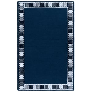 Safavieh Metro 9'-0&quot x 12'-0&quot Wool and Cotton Hand Tufted Rug in Blue / Ivory