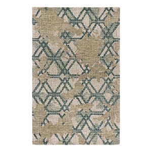 Safavieh Metro 4'-0&quot x 6'-0&quot Wool and Cotton Hand Tufted Rug in Green / Beige