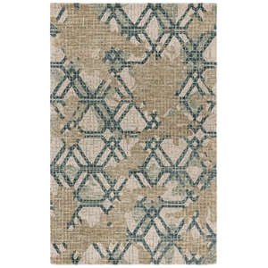 Safavieh Metro 6'-0&quot x 9'-0&quot Wool and Cotton Hand Tufted Rug in Green / Beige