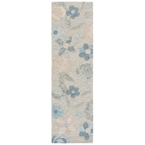 Safavieh Metro 2'-3&quot x 8'-0&quot Wool and Cotton Hand Tufted Rug in Blue / Gray