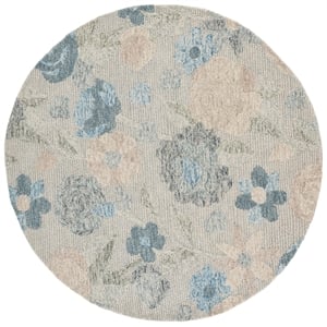 Safavieh Metro 6'-0&quot x 6'-0&quot Wool and Cotton Hand Tufted Rug in Blue / Gray