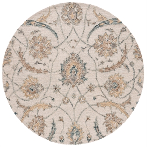 Safavieh Metro 6'-0&quot x 6'-0&quot Wool  Hand Tufted Rug in Ivory / Gray