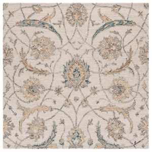 Safavieh Metro 6'-0&quot x 6'-0&quot Wool  Hand Tufted Rug in Ivory / Gray