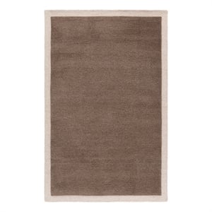 Safavieh Metro 4'-0&quot x 6'-0&quot Wool and Cotton Hand Tufted Rug in Brown / Ivory