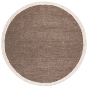Safavieh Metro 6'-0&quot x 6'-0&quot Wool and Cotton Hand Tufted Rug in Brown / Ivory