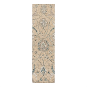 Safavieh Metro 2'-3&quot x 8'-0&quot Wool  Hand Tufted Rug in Beige / Gray