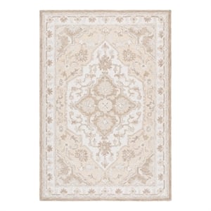 Safavieh Metro 5'-0&quot x 8'-0&quot Wool and Cotton Hand Tufted Rug in Beige / Ivory