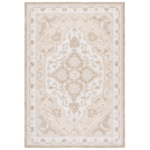Safavieh Metro 6'-0&quot x 9'-0&quot Wool and Cotton Hand Tufted Rug in Beige / Ivory