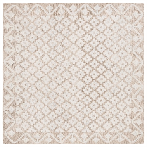 Safavieh Metro 8'-0&quot x 8'-0&quot Wool and Cotton Hand Tufted Rug in Beige / Sage