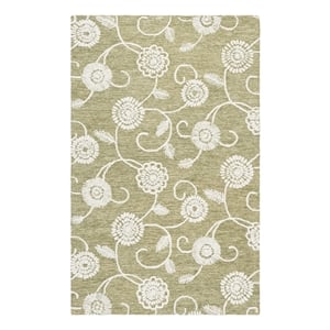 Safavieh Metro 4'-0&quot x 6'-0&quot Wool and Cotton Hand Tufted Rug in Green / Ivory