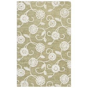 Safavieh Metro 6'-0&quot x 9'-0&quot Wool and Cotton Hand Tufted Rug in Green / Ivory