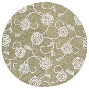 Safavieh Metro 6'-0&quot x 6'-0&quot Wool and Cotton Hand Tufted Rug in Green / Ivory