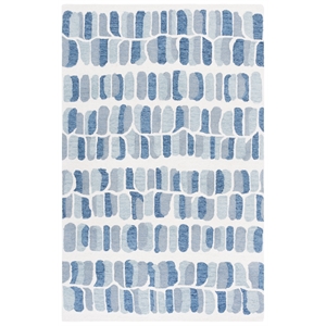 Safavieh Metro 3'-0&quot x 5'-0&quot Wool and Cotton Hand tufted Rug in Blue / Ivory