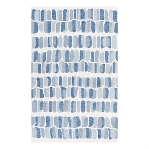 Safavieh Metro 4'-0&quot x 6'-0&quot Wool and Cotton Hand tufted Rug in Blue / Ivory