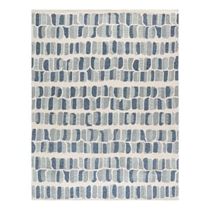 Safavieh Metro 9'-0&quot x 12'-0&quot Wool and Cotton Hand tufted Rug in Blue / Ivory