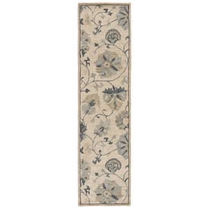 Safavieh Metro 2'-3&quot x 9'-0&quot Wool and Cotton Hand Tufted Rug in Beige / Gray