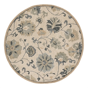 Safavieh Metro 6'-0&quot x 6'-0&quot Wool and Cotton Hand Tufted Rug in Beige / Gray