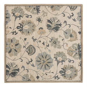 Safavieh Metro 6'-0&quot x 6'-0&quot Wool and Cotton Hand Tufted Rug in Beige / Gray