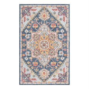 Safavieh Metro 2'-3&quot x 4'-0&quot Wool and Cotton Hand Tufted Rug in Navy / Beige