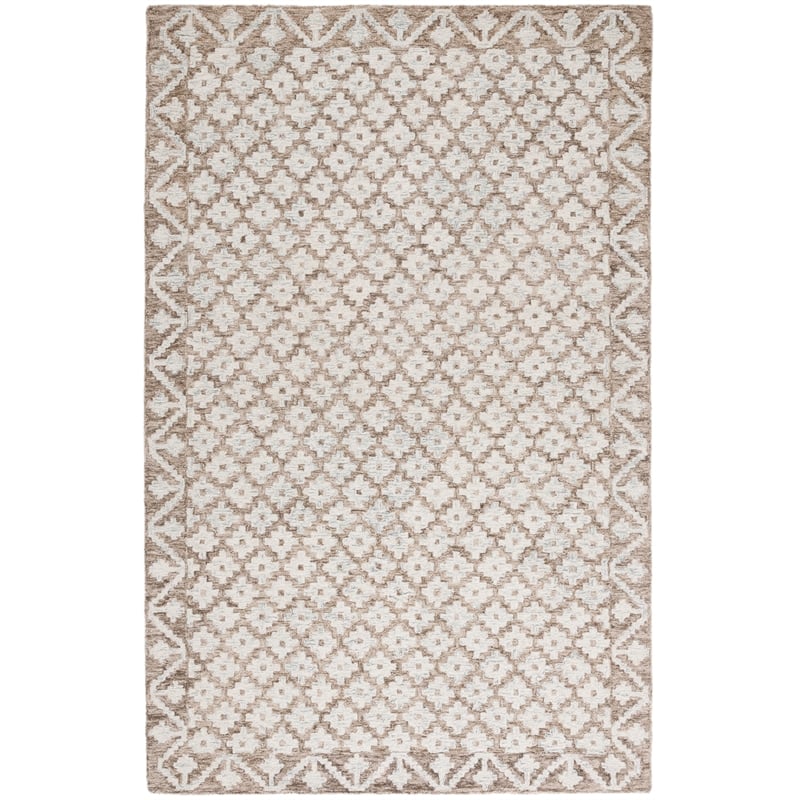 Safavieh Metro 2'-0&quot x 3'-0&quot Wool and Cotton Hand Tufted Rug in Beige / Sage