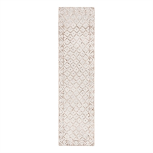 Safavieh Metro 2'-3&quot x 7'-0&quot Wool and Cotton Hand Tufted Rug in Beige / Sage