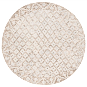 Safavieh Metro 4'-0&quot x 4'-0&quot Wool and Cotton Hand Tufted Rug in Beige / Sage