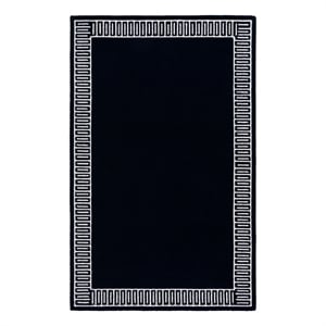 safavieh metro 6'-0&quot x 9'-0&quot wool and cotton hand tufted rug in navy / ivory