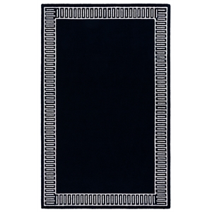Safavieh Metro 9'-0&quot x 12'-0&quot Wool and Cotton Hand Tufted Rug in Navy / Ivory