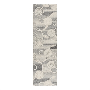 Safavieh Metro 2'-3&quot x 8'-0&quot Wool and Cotton Hand Tufted Rug in Gray / Ivory