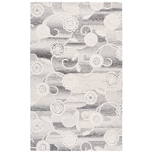 Safavieh Metro 6'-0&quot x 9'-0&quot Wool and Cotton Hand Tufted Rug in Gray / Ivory