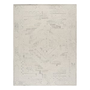 Safavieh Metro 9'-0&quot x 12'-0&quot Wool and Cotton Hand Tufted Rug in LightGray/Ivory