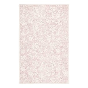 Safavieh Metro 9'-0&quot x 12'-0&quot Wool and Cotton Hand Tufted Rug in Pink / Ivory