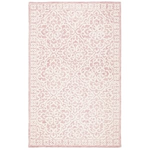 Safavieh Metro 2'-0&quot x 3'-0&quot Wool and Cotton Hand Tufted Rug in Pink / Ivory
