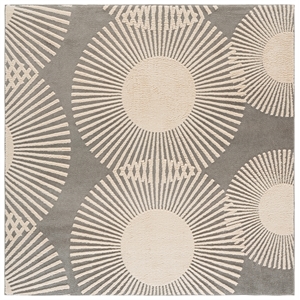 Safavieh Versailles 6'-0&quot x 6'-0&quot Polyester Power Loomed Rug in Gray / Beige