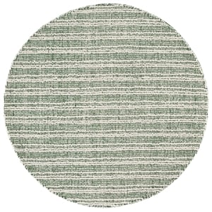 Safavieh Metro 6'-0&quot x 6'-0&quot Wool and Cotton Hand Tufted Rug in Green / Ivory
