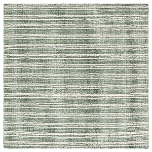 Safavieh Metro 6'-0&quot x 6'-0&quot Wool and Cotton Hand Tufted Rug in Green / Ivory