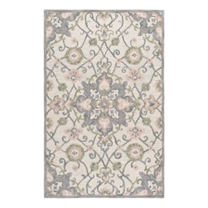 Safavieh Metro 5'-0&quot x 8'-0&quot Wool and Cotton Hand Tufted Rug in Ivory / Gray