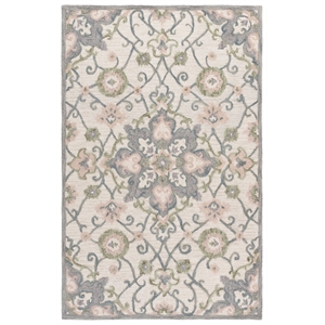 Safavieh Metro 6'-0&quot x 9'-0&quot Wool and Cotton Hand Tufted Rug in Ivory / Gray