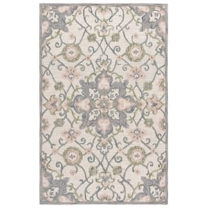 Safavieh Metro 8'-0&quot x 10'-0&quot Wool and Cotton Hand Tufted Rug in Ivory / Gray